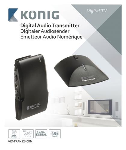 König VID-TRANS240KN 34-kanaals draagbare digitale audio-ontvanger