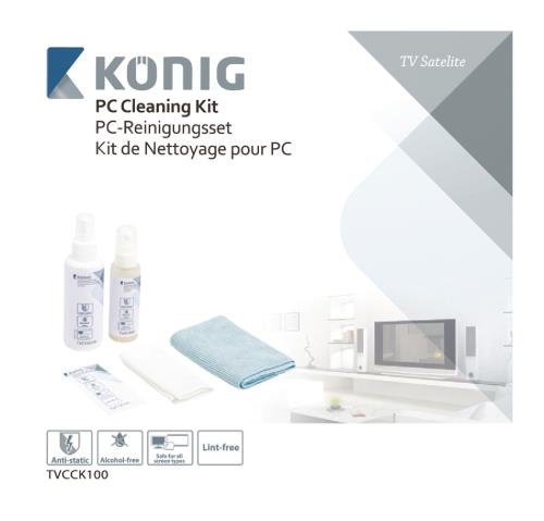 König TVCCK100 Computer schoonmaak set alles- in-een met antidruppel vloeistof