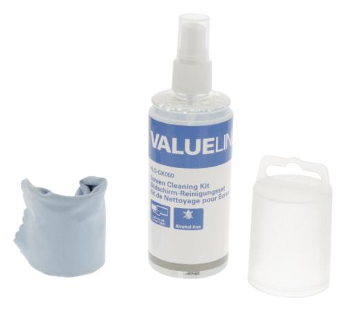 Valueline VLC-CK050 Schermreinigings set 150 ml vloeistof + schoonmaakdoek