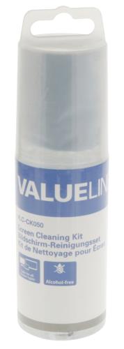 Valueline VLC-CK050 Schermreinigings set 150 ml vloeistof + schoonmaakdoek