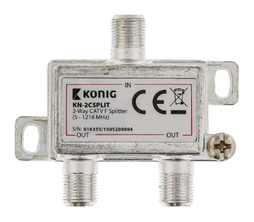 König KN-2CSPLIT 2-wegs CATV F-splitter 5 - 1218 MHz