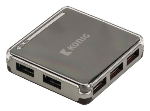 König CSU2H7P100BL 7-poorts USB 2.0-hub