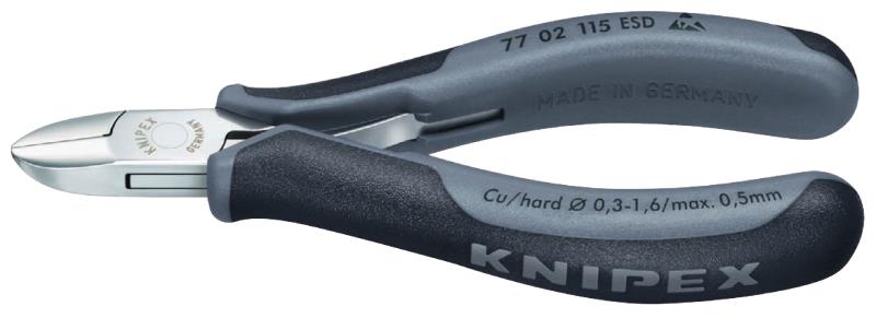 Knipex 77 02 115 ESD Elektronica - zijsnijtang ESD 115 mm