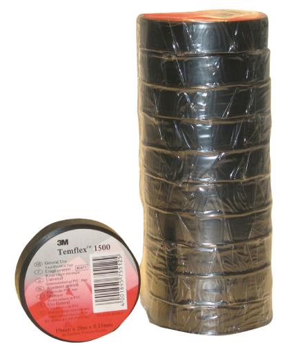 3M DE-2729-5089-5 Templex isolatie tape 15 mm 10 m zwart