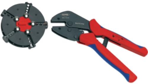 Knipex 97 33 02 Crimping pliers with magazine changer Plug connectors, cable lugs, wire end ferrules and butt connect...