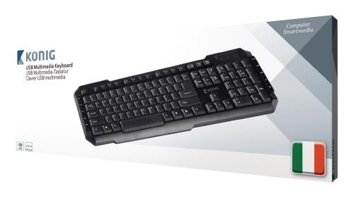 König CSKBMU100IT USB multimedia toetsenbord