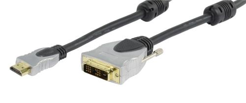 HQ HQSS5551/5 Hoge kwaliteit HDMI - DVI kabel 5,00 m