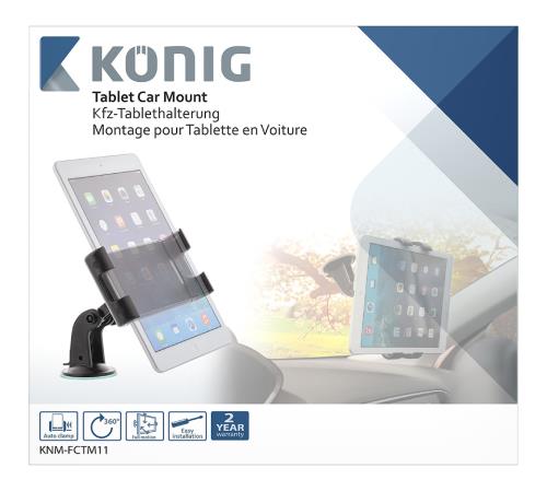 König KNM-FCTM11 Universele tablet houder auto 360° 140 - 240 mm