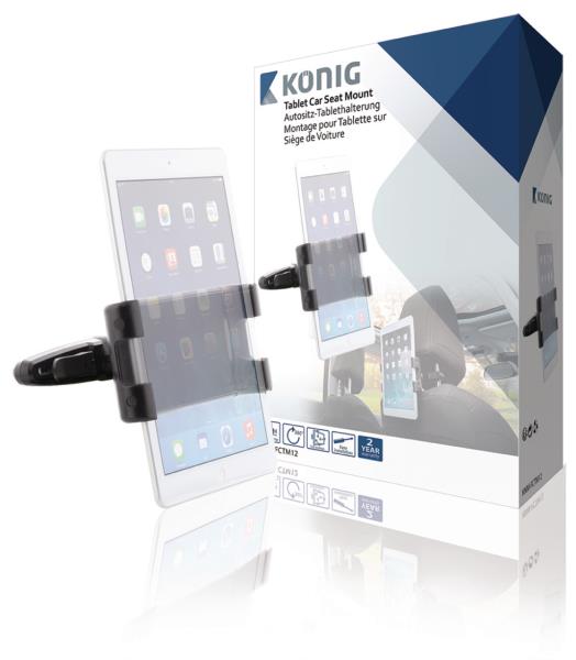 König KNM-FCTM12 Universele tablethouder hoofdsteun auto 360° 140 - 240 mm