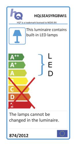 HQ HQLSEASYRGBWI1 LED-strip, eenvoudige installatie, RGB + W, binnen en buiten, 60 LED's p/m, 3,00 m