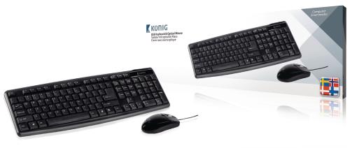 König CSKMCU100ND USB toetsenbord & optische muis