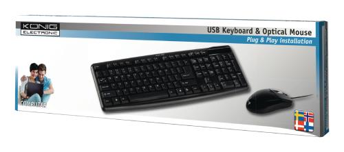 König CSKMCU100ND USB toetsenbord & optische muis