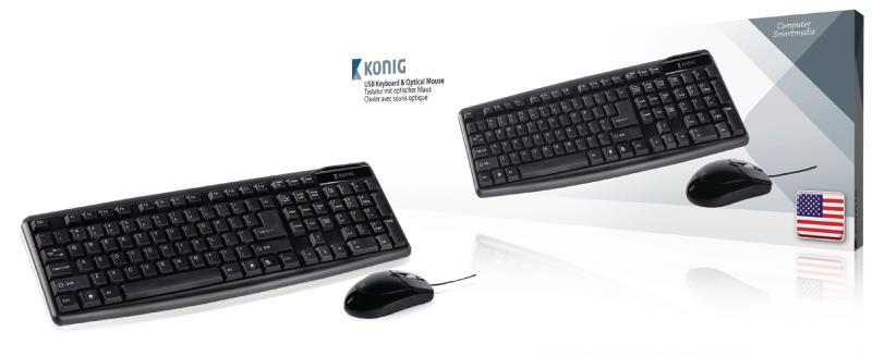 König CSKMCU100US USB toetsenbord & optische muis