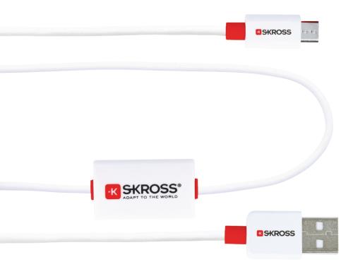 Skross 2,700210 BUZZ Micro USB charge & sync alarm cable for all devices with micro usb