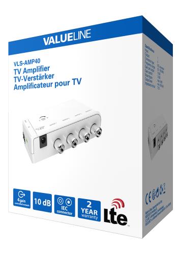 Valueline VLS-AMP40 TV-versterker 4 uitgangen