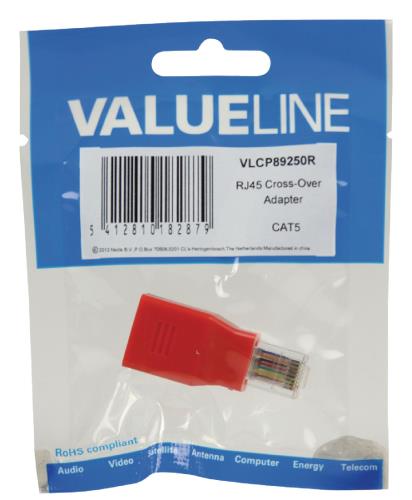 Valueline VLCP89250R RJ45 CAT5 crossover adapter