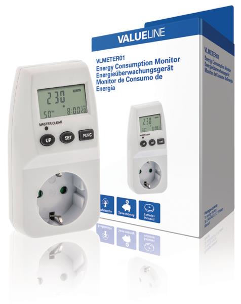Valueline VLMETER01 Energiemeter plug-in verschillende functies binnen