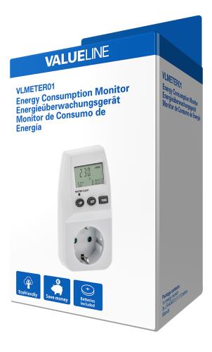Valueline VLMETER01 Energiemeter plug-in verschillende functies binnen