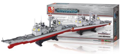 Sluban M38-B0389 Building Blocks Aircraft Carrier Series Cruiser