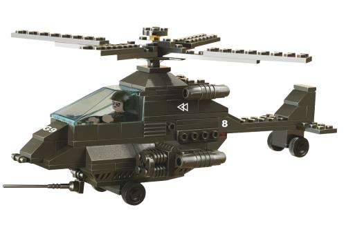 Sluban M38-B6200 Building Blocks Army Series Attack Helicopter