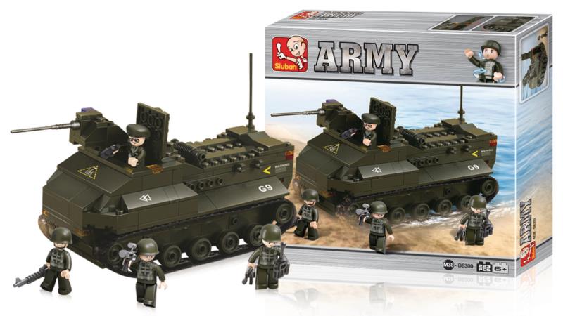 Sluban M38-B6300 Building Blocks Army Series Armoured Vehicle