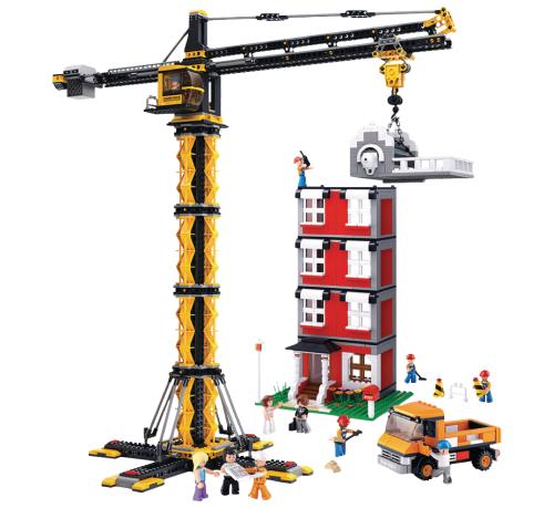 Sluban M38-B0555 Building Blocks Town Series Tower Crane