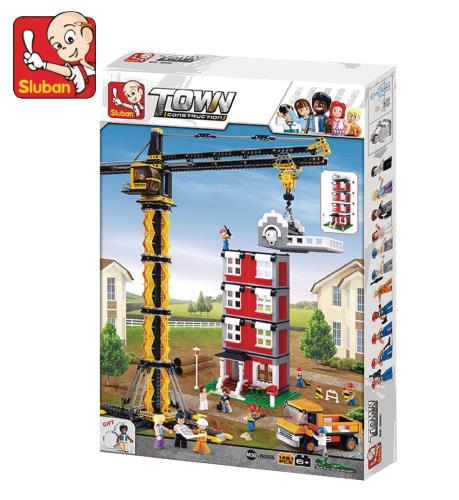 Sluban M38-B0555 Building Blocks Town Series Tower Crane