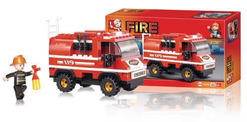 Sluban M38-B0276 Building Blocks Fire Series Fire Truck