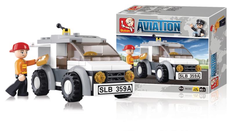 Sluban M38-B0359 Building Blocks Aviation Series Delivery Van