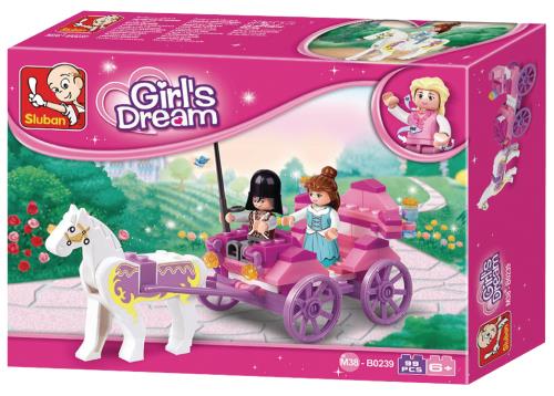 Sluban M38-B0239 Building Blocks Girls Dream Series Princess Carriage