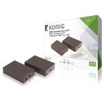 König KNVRP3415 HDMIT-extender HDMIT-zender - HDMIT-ontvanger via enkele CAT5e/6-kabel 50 m donkergrijs