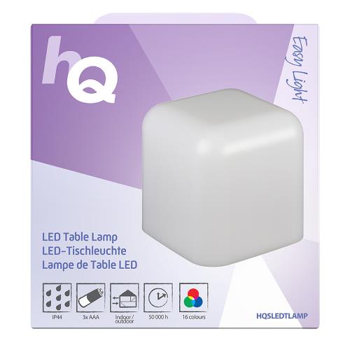 HQ HQSLEDTLAMP LED multicolour tafellamp 15 kleuren binnen/buiten