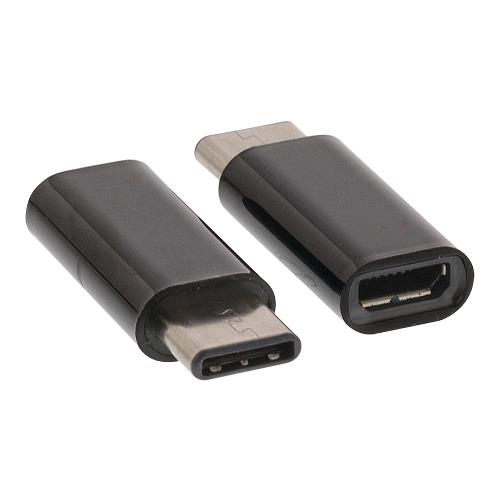 Valueline VLCP60910B USB 2.0 adapter Micro B female - C male 0.15 m zwart
