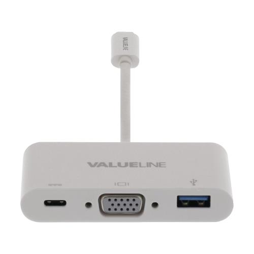 Valueline VLCP64760W02 Valueline digitale AV-multipoortadapter USB 3.1 C male - C/VGA/A female 0,20 m