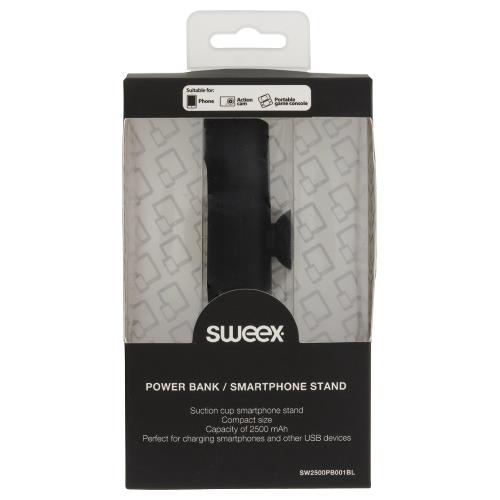 Sweex SW2500PB001BL Powerbank Smartphone-Standaard 2500 mAh Zwart