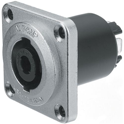 Neutrik NLT4MP Flush-mounted connector, Speakon STX Zilver 4P