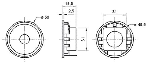 Visaton 2915 Full-range luidspreker 5 cm (2") 8 Ohm