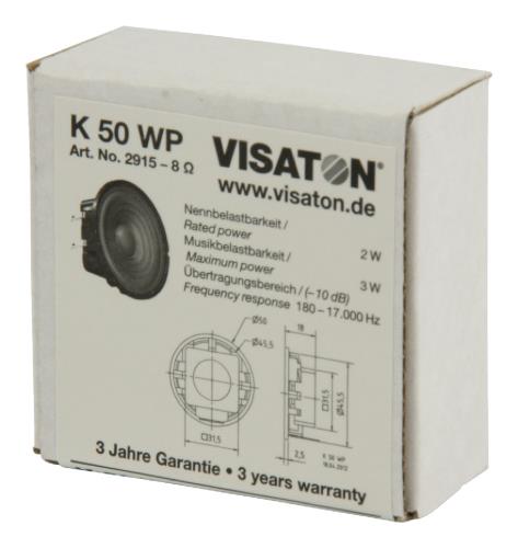 Visaton 2915 Full-range luidspreker 5 cm (2") 8 Ohm