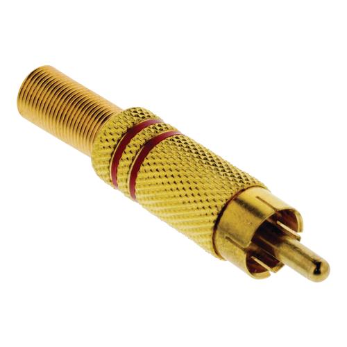 Valueline VGAP24900R RCA connector male rood ring goud 10 st