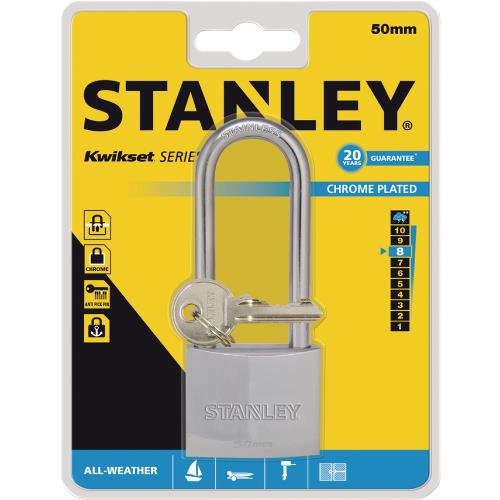 Stanley S742-017 Stanley Solid Brass Chrome Plated 50mm Long Shackle