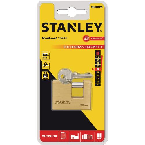 Stanley S742-025 Stanley Solid Brass Bayonette 50mm
