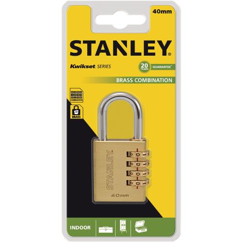 Stanley S742-053 Stanley Brass Combination 4 Digit 40mm
