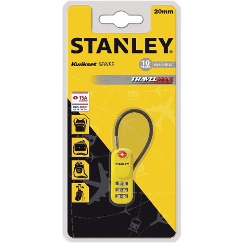 Stanley S742-061 Stanley 3 Digit yellow 20mm Zinc Vinyl Steel Cable