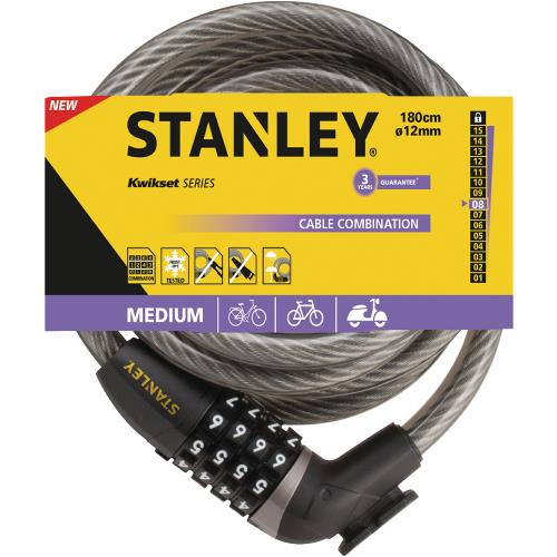 Stanley S755-204 Bikelock Cable Combination ø 12x1800