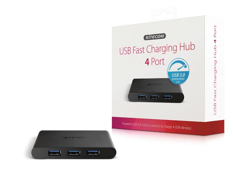 Sitecom CN-085 USB 3.0 Fast Charging Hub 4 Port