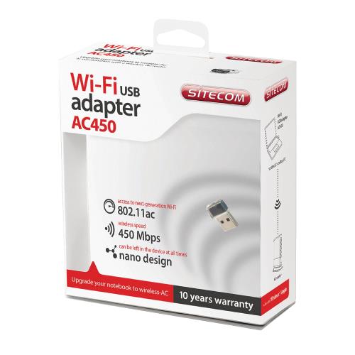 Sitecom WLA-3001 AC450 USB Wi-Fi Adapter