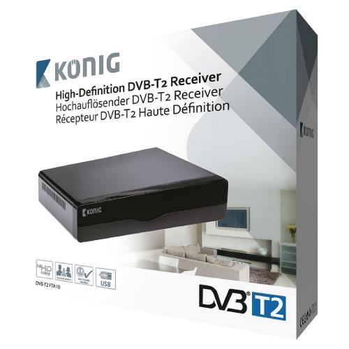 König DVB-T2 FTA10 Full HD DVB-T2 Ontvanger 1080p