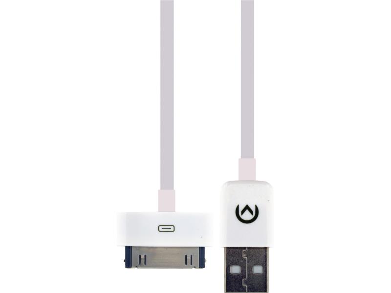 Mobilize MOB-21212 Data en Oplaadkabel Apple Dock 30-Pins - USB A Male 1.00 m Wit