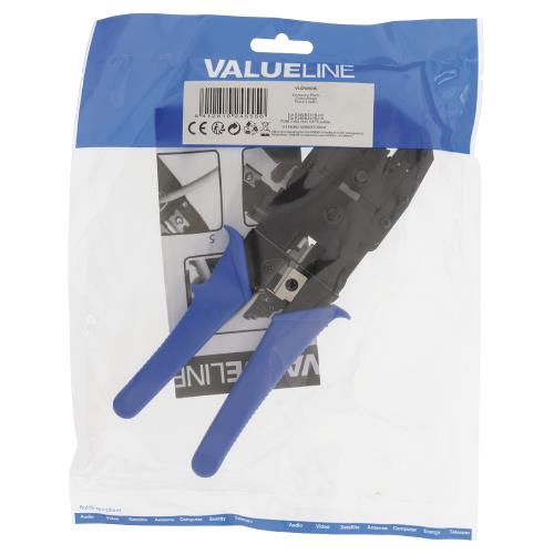 Valueline VLCP89510L Krimptang voor RJ45 - RJ11 - RJ10 blauw