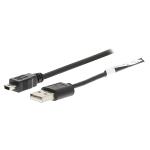 Valueline VLCT60300B10 USB 2.0-kabel A male - Mini 5-pins male 1,00 m zwart